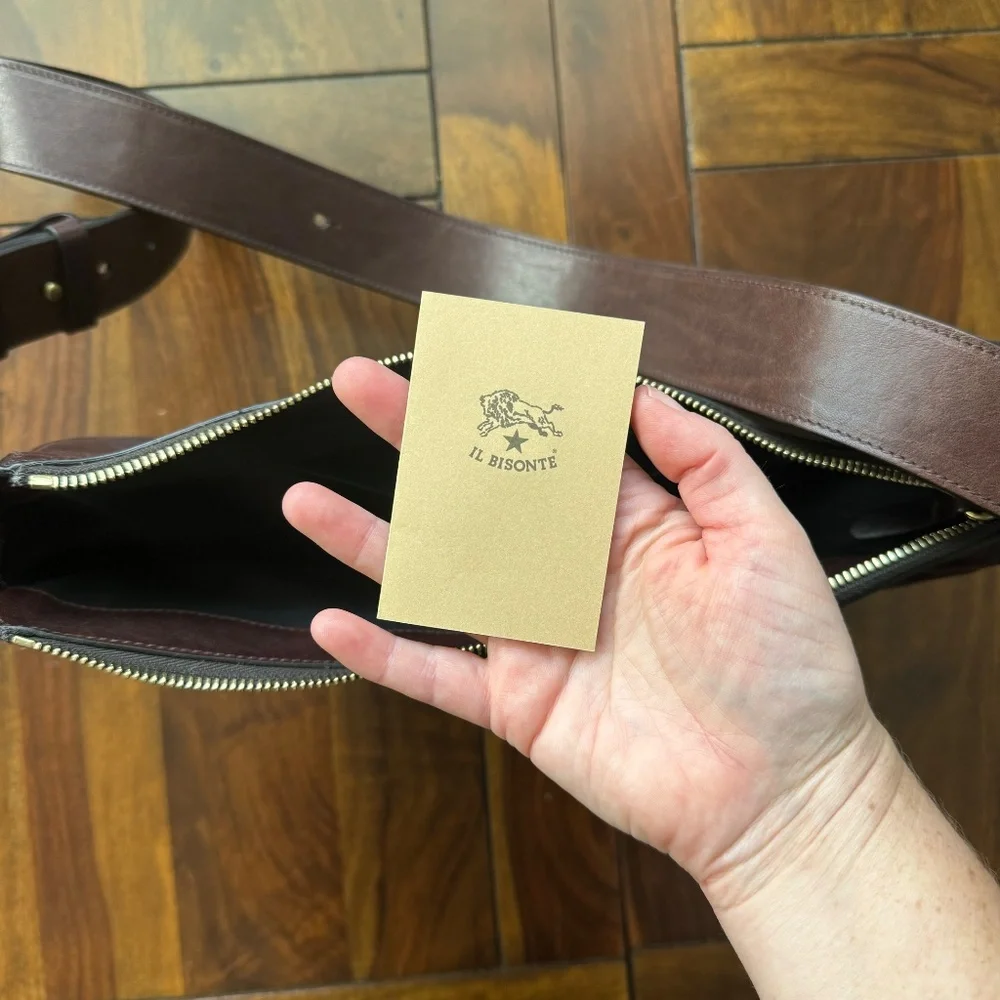 Il Bisonte Oliveta Leather Hobo Bag Caffe - Picture 3 of 14